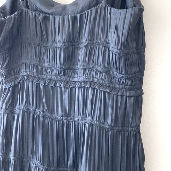 Anthropologie Silky Ruched Slip Dress in Black - Picture 16 of 16
